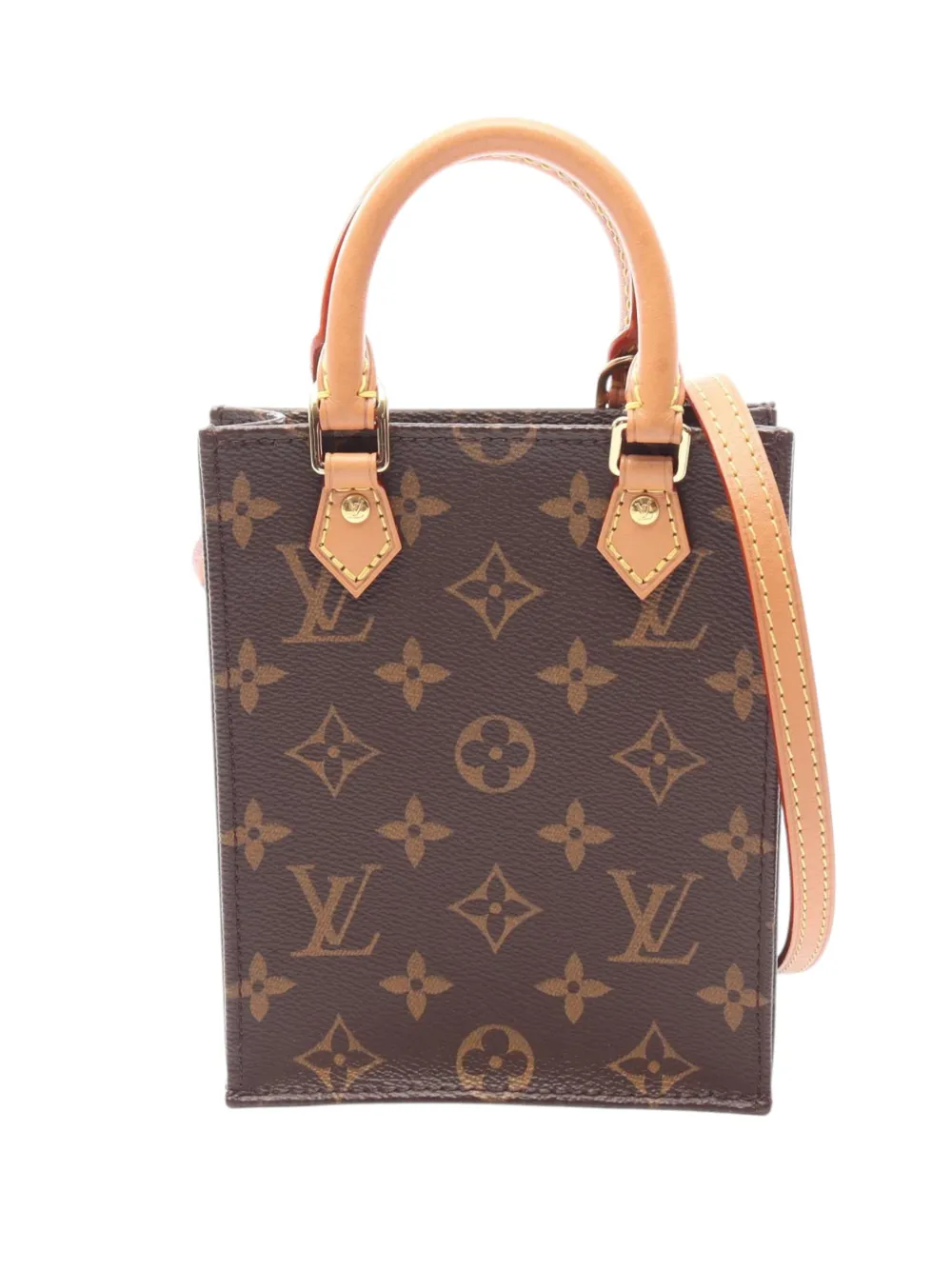 Louis Vuitton Pre-Owned 2020 Monogram Petit Sac Plat satchel - Braun