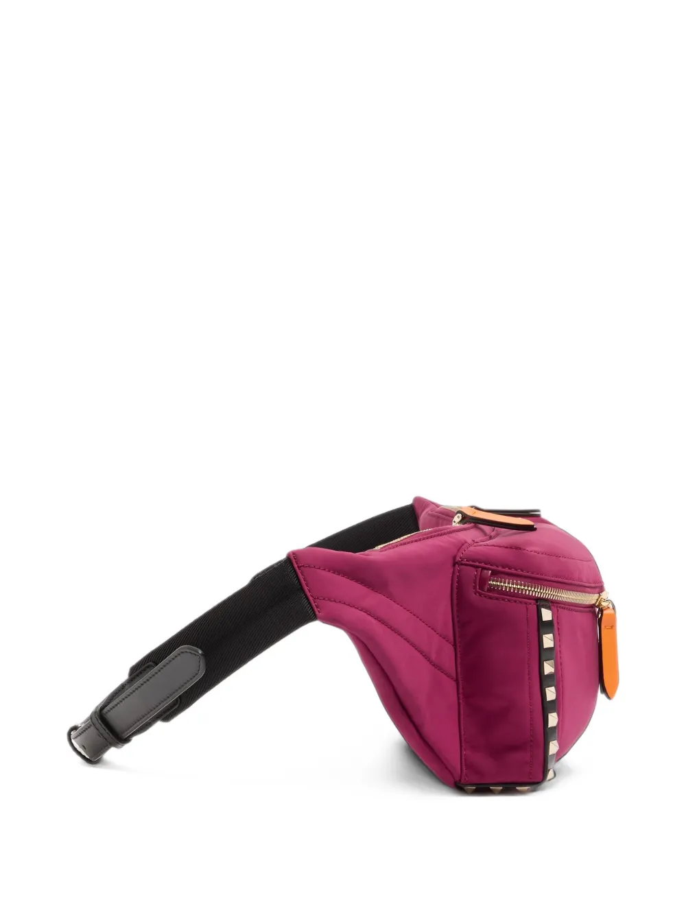 Valentino Garavani Stud Up waist bag in technical fabric Roze