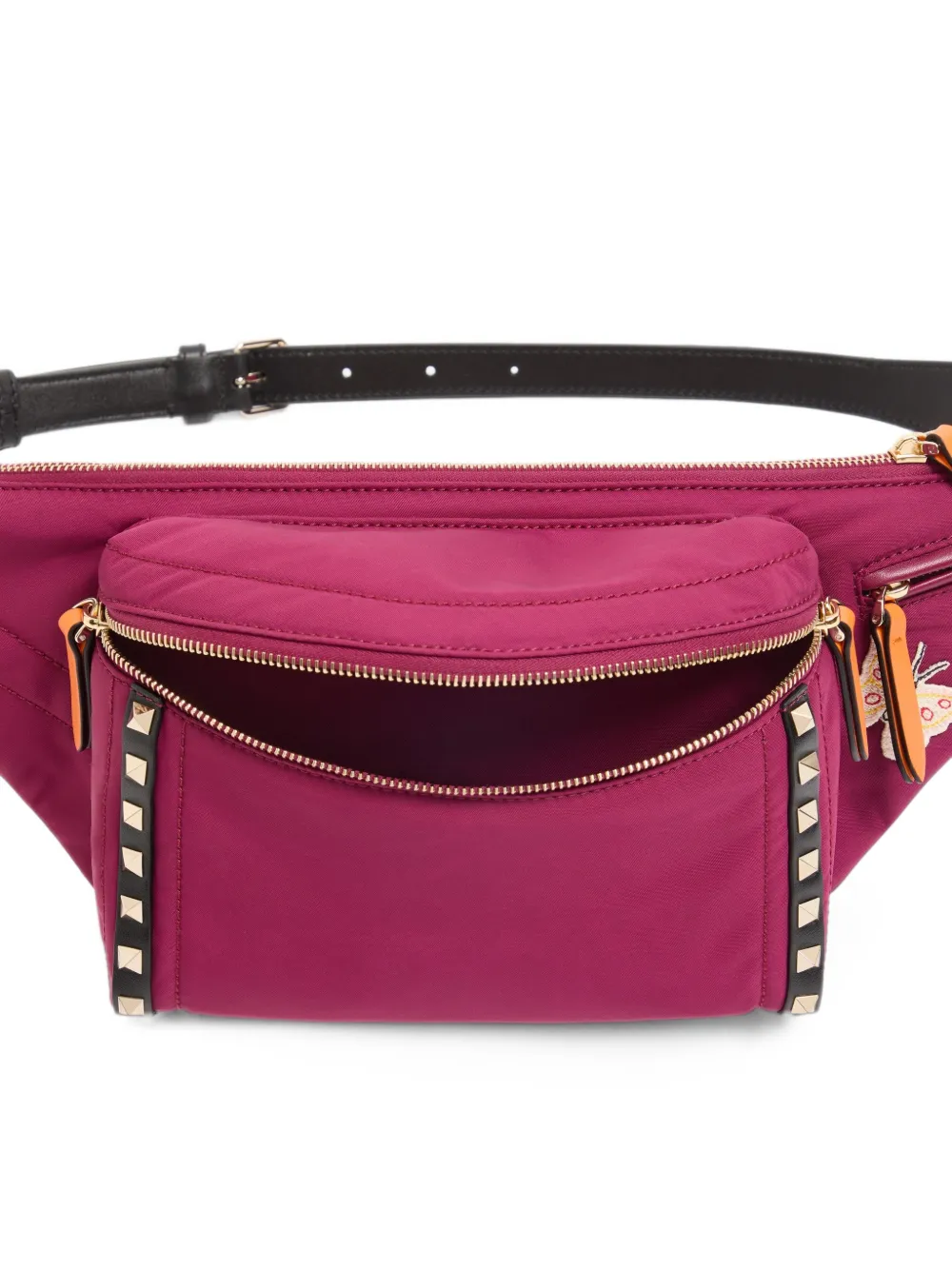 Valentino Garavani Stud Up waist bag in technical fabric Roze