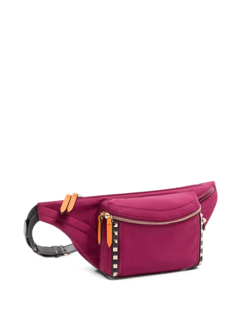 Valentino Garavani Stud Up waist bag in technical fabric Roze