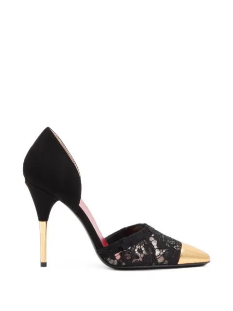 Valentino Garavani Sinead suede and lace pumps 105mm