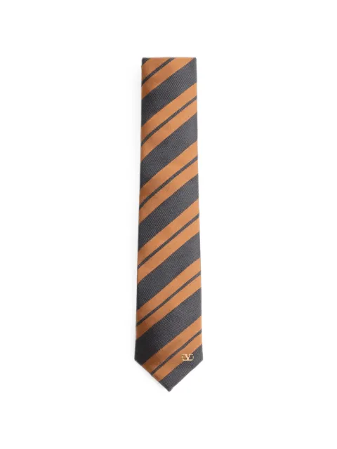 Valentino Garavani jacquard regimental silk tie