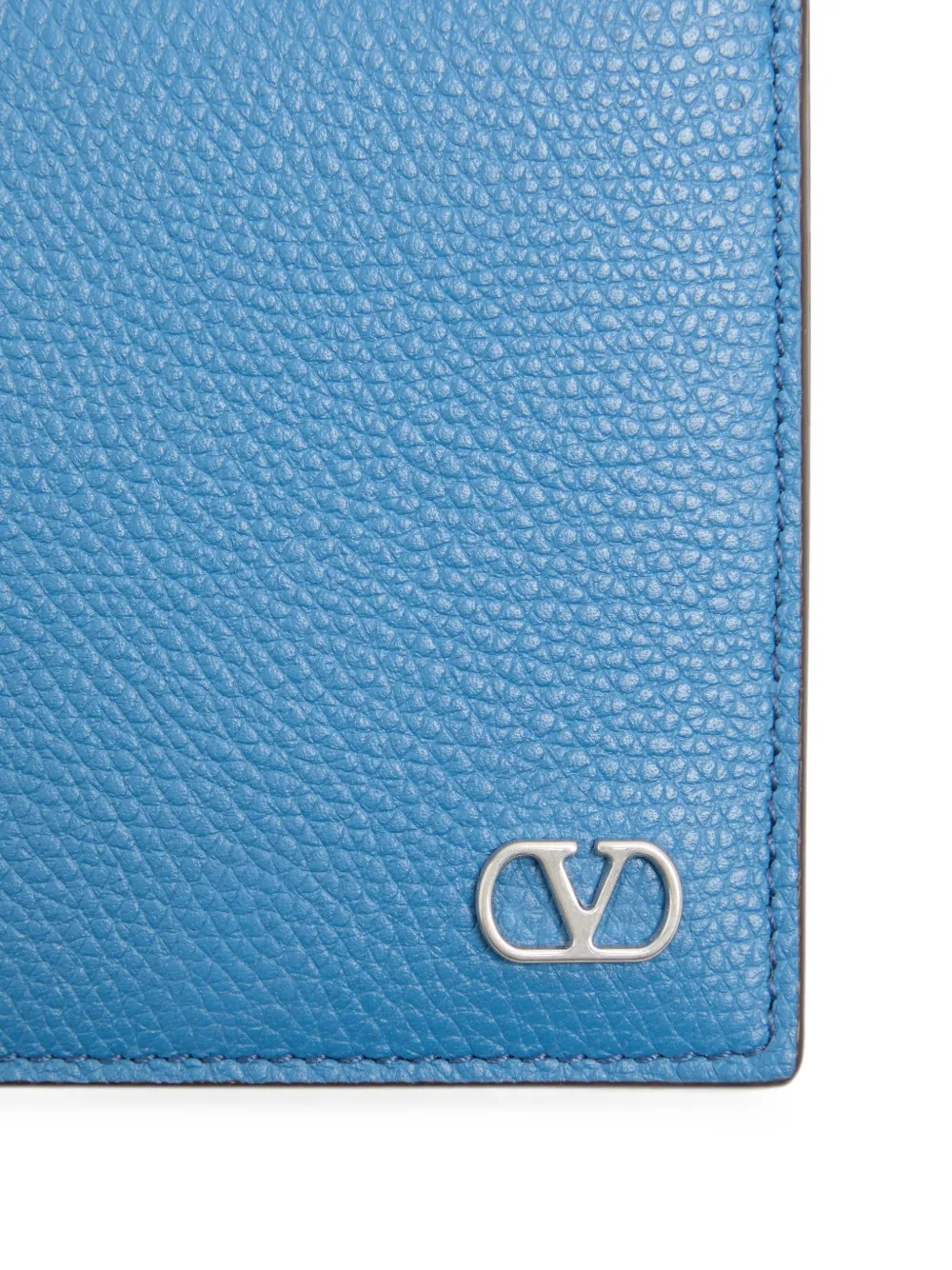 Valentino Garavani VLogo Signature portemonnee van kalfsleer Blauw