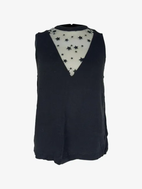 A.L.C. Harlow star mesh blouse