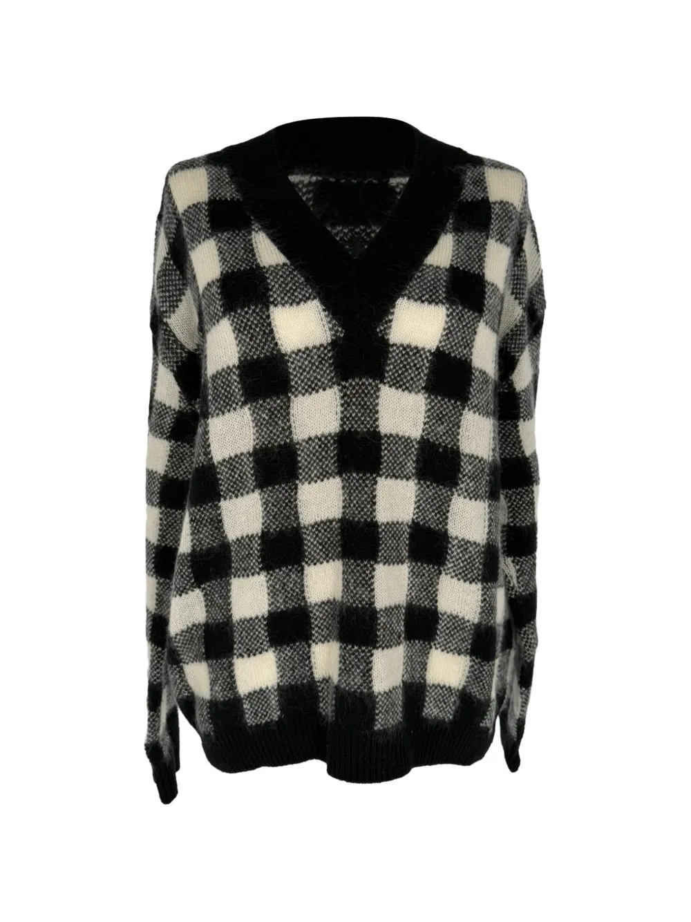 Christian Dior Pre-Owned Block-Check knit sweater - Nero