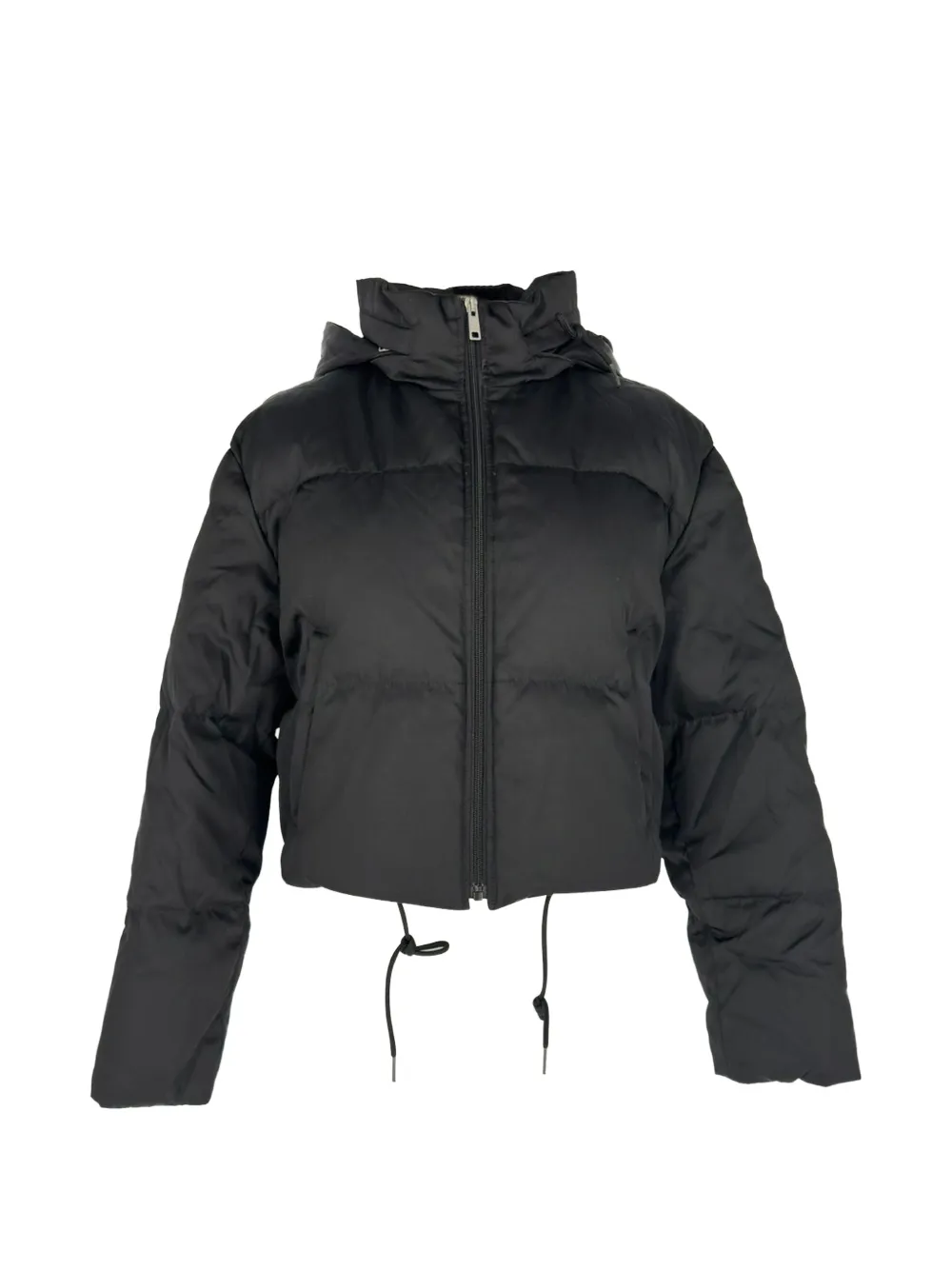 Prada Pre-Owned Re-Nylon cropped down jacket - Schwarz