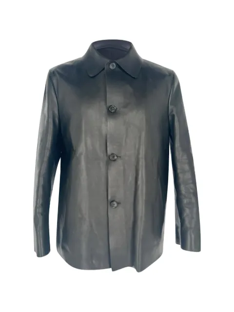 Prada Pre-Owned button-down leather jacket