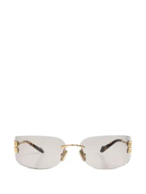 Miu Miu Eyewear リムレス サングラス | ゴールドトーン | FARFETCH JP