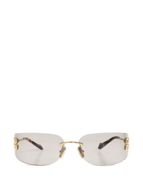 Miu Miu Eyewear lunettes de soleil rectangulaires à logo