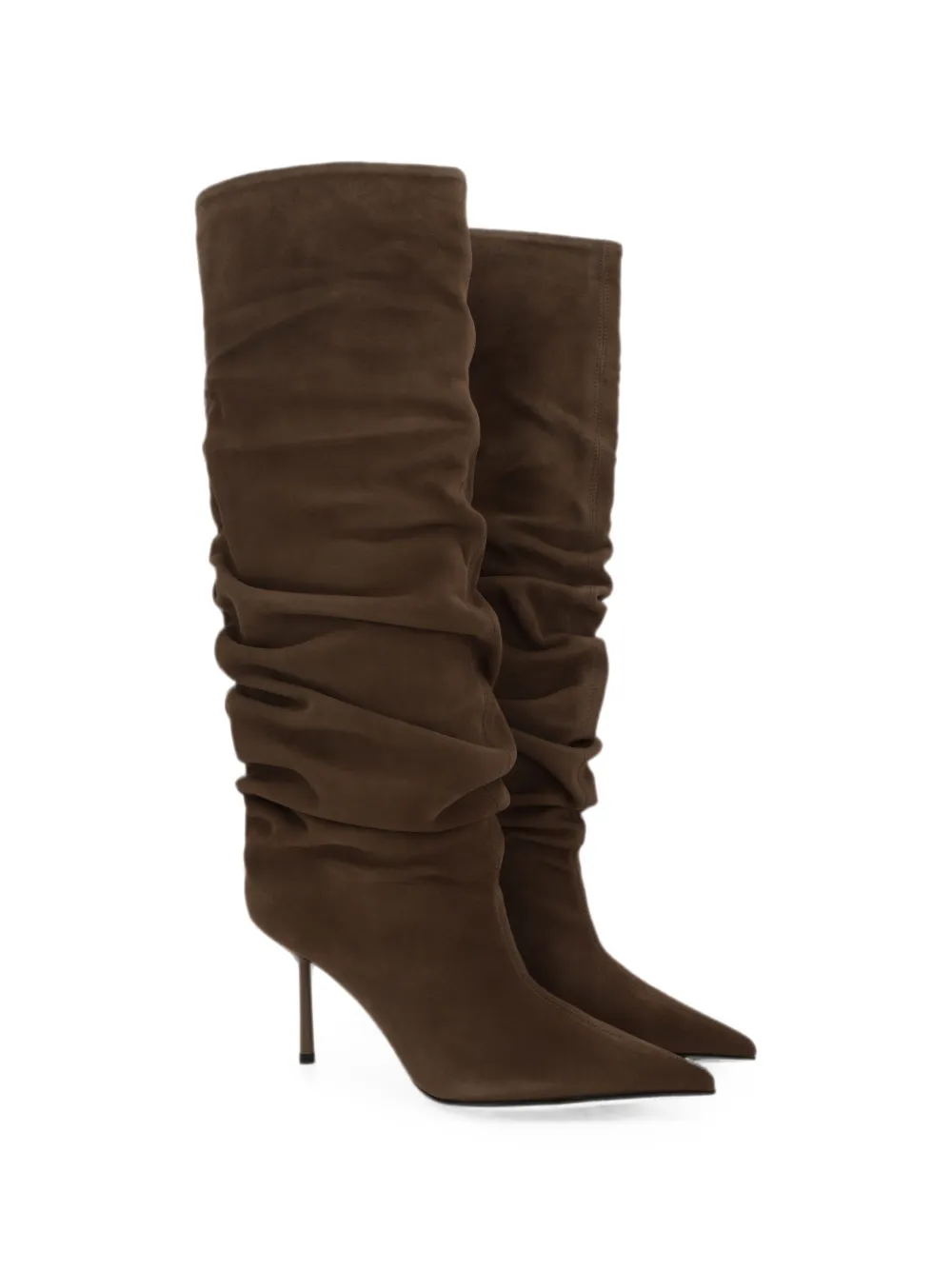 Le Silla Bella ruched-shaft pointed-toe boots Bruin