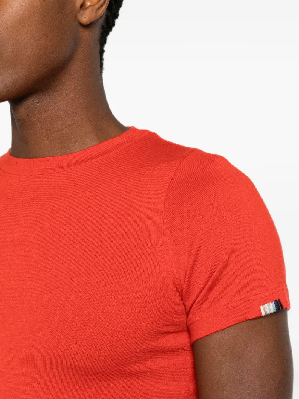 extreme cashmere Tina cropped T-shirt Rood
