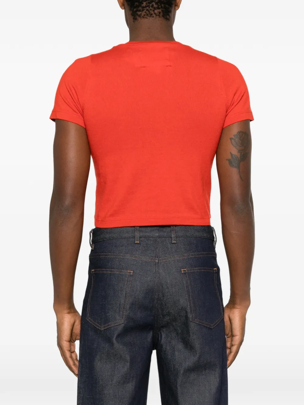 extreme cashmere Tina cropped T-shirt Rood