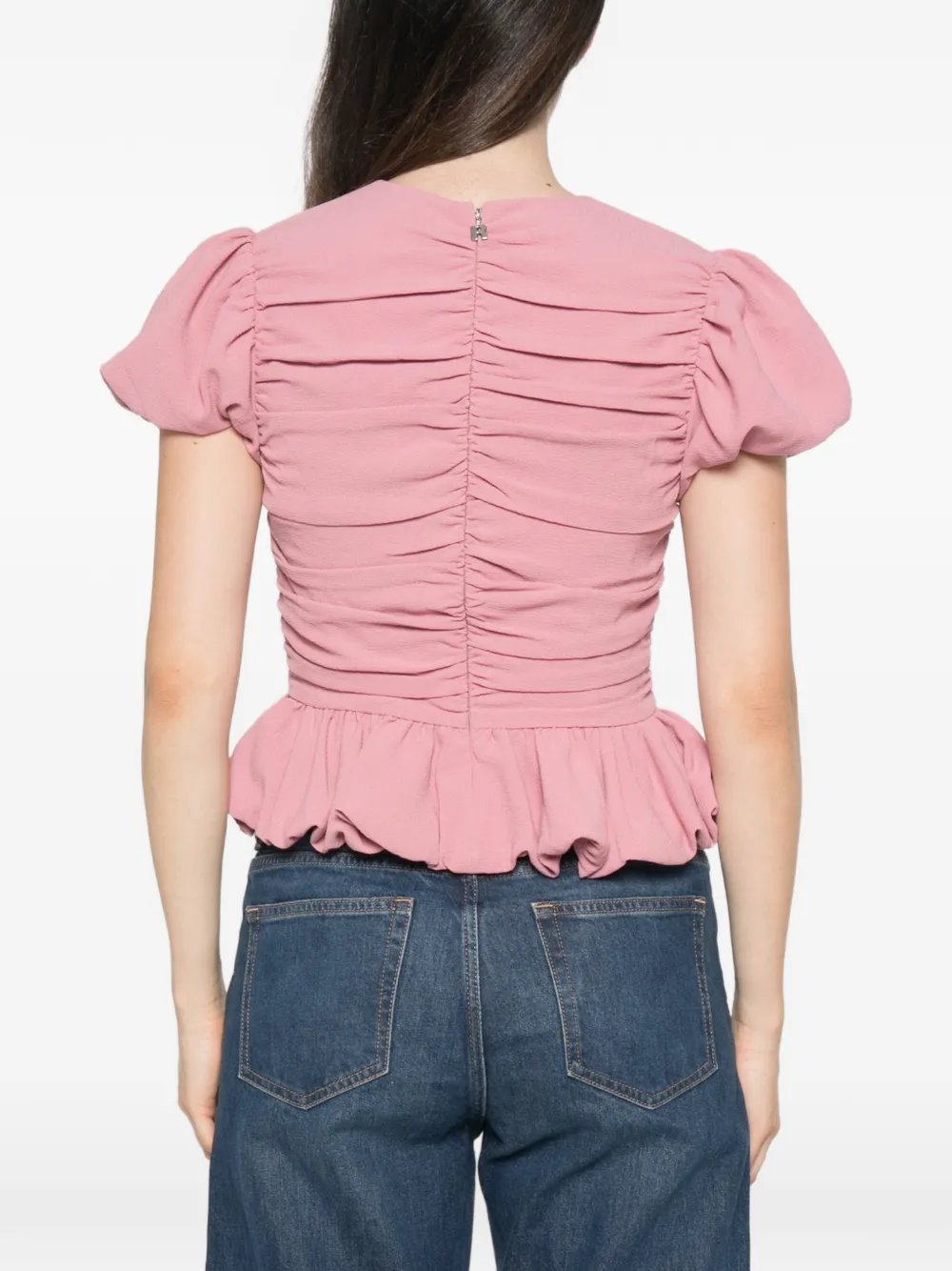 ROTATE BIRGER CHRISTENSEN Blouse met pofmouwen Roze