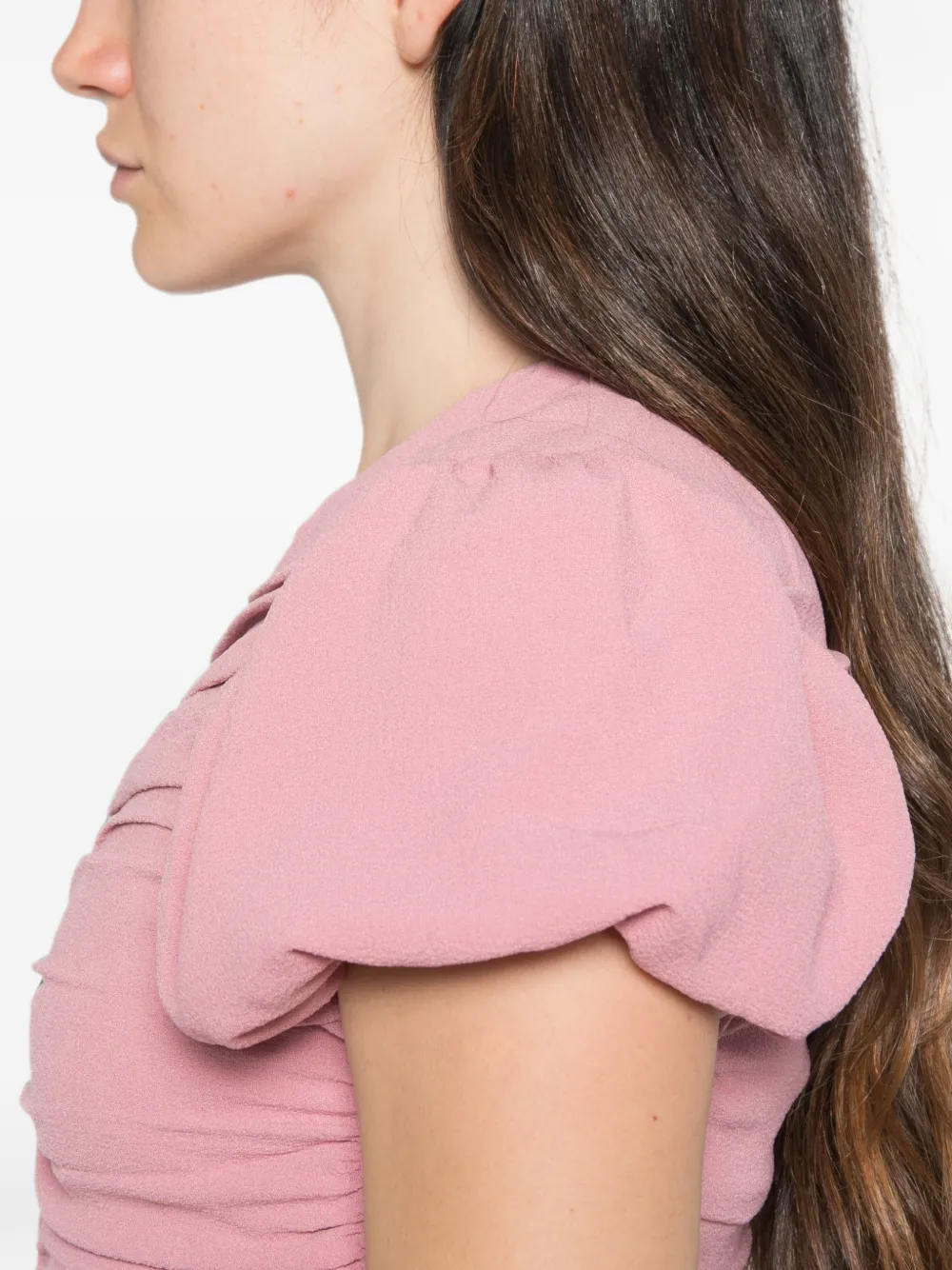 ROTATE BIRGER CHRISTENSEN Blouse met pofmouwen Roze