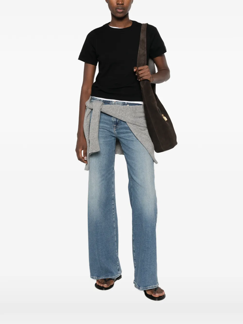 extreme cashmere Tina T-shirt met korte mouwen Zwart