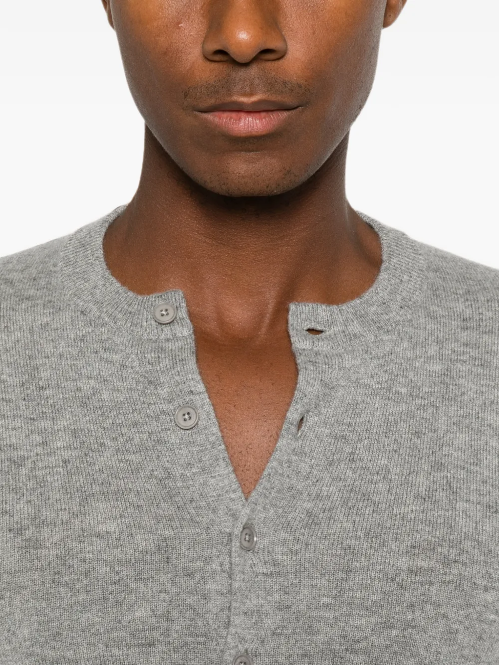 extreme cashmere Little 2 vest met knoopsluiting en lange mouwen Grijs