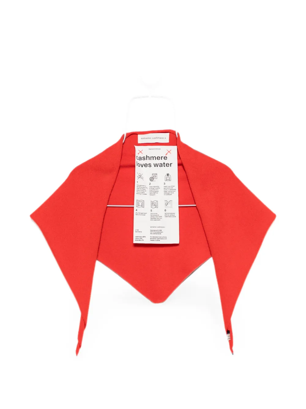 extreme cashmere Bandana triangular-shape scarf - Rot