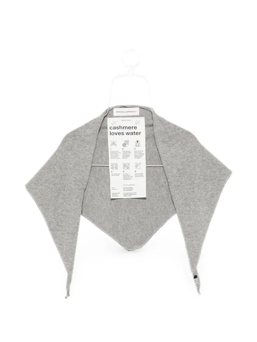 extreme cashmere Bandana triangular-shape scarf - Grau