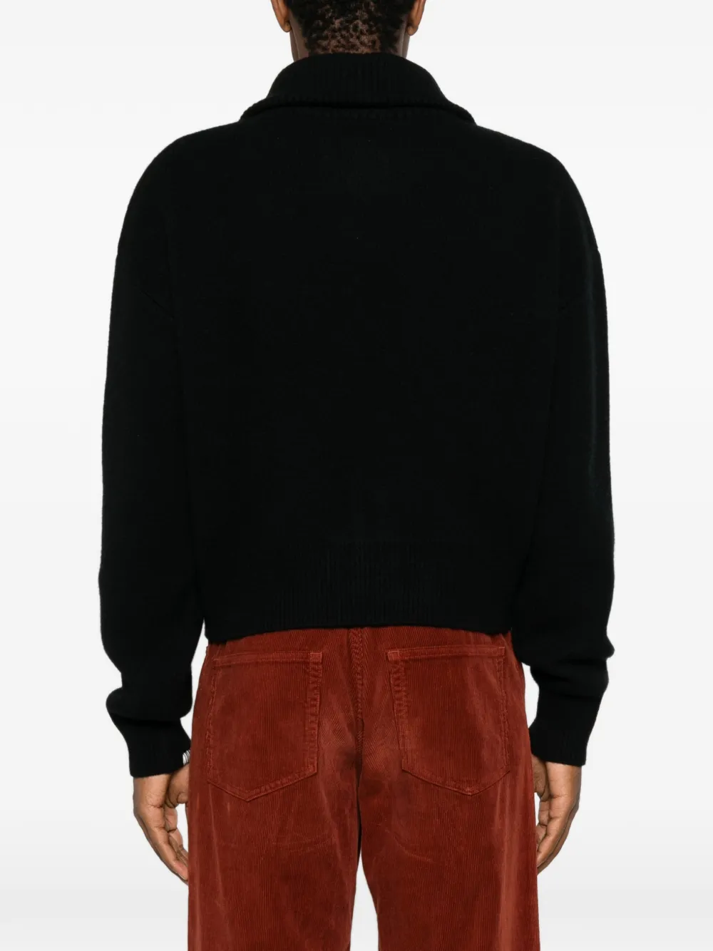 extreme cashmere N°377 Clement kasjmier vest met hoge hals Zwart