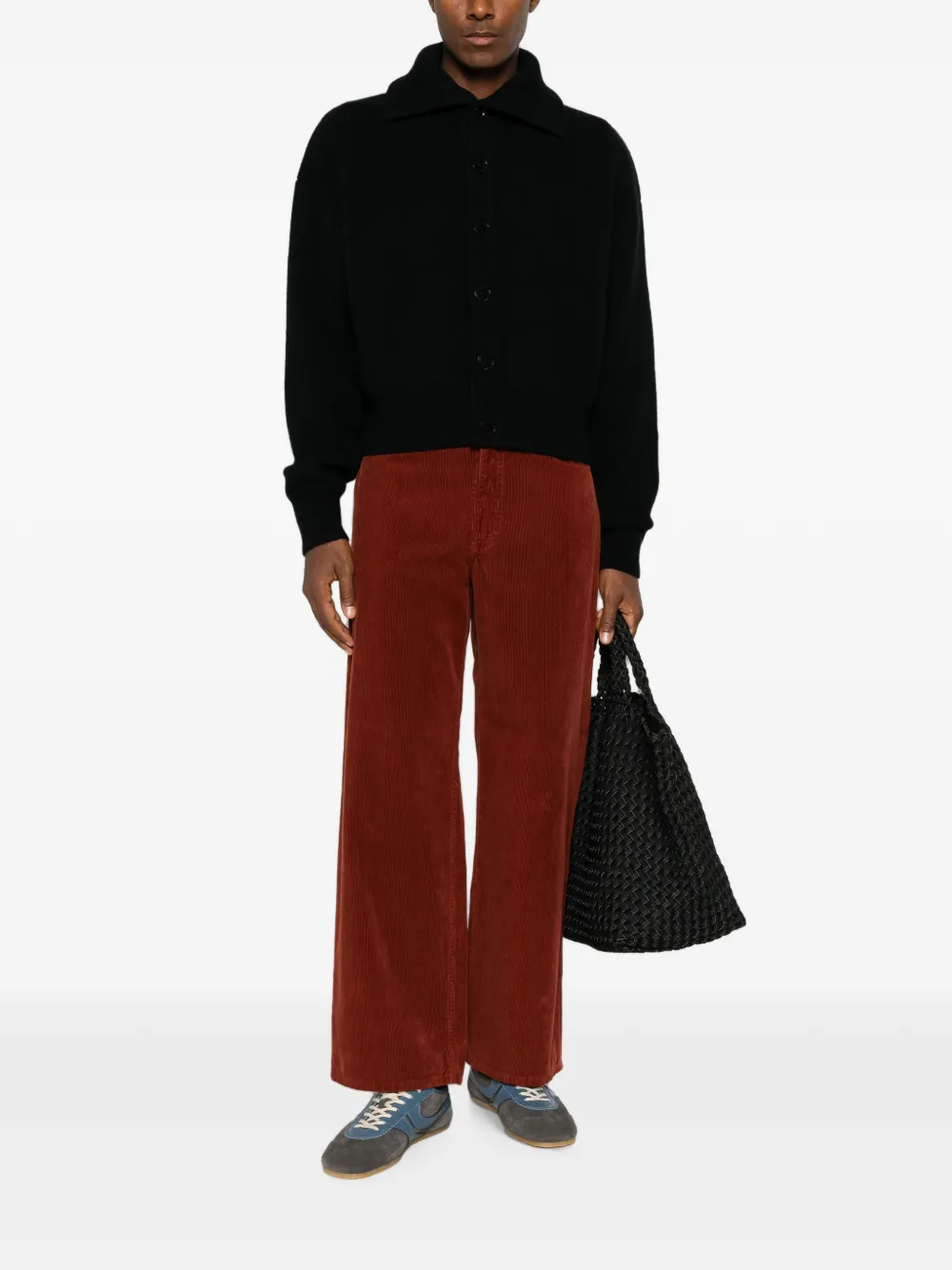 extreme cashmere N°377 Clement kasjmier vest met hoge hals Zwart