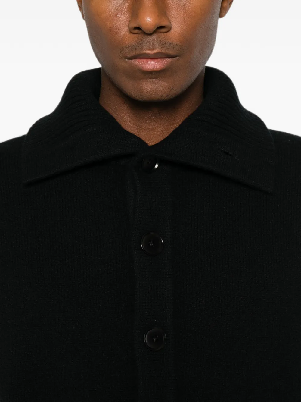 extreme cashmere N°377 Clement kasjmier vest met hoge hals Zwart