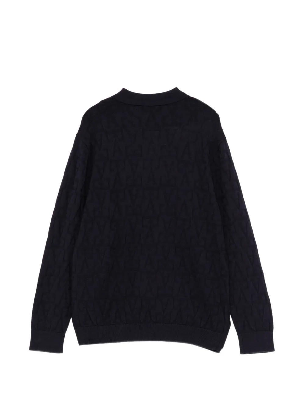 Emporio Armani Kids logo-jacquarded polo Blauw