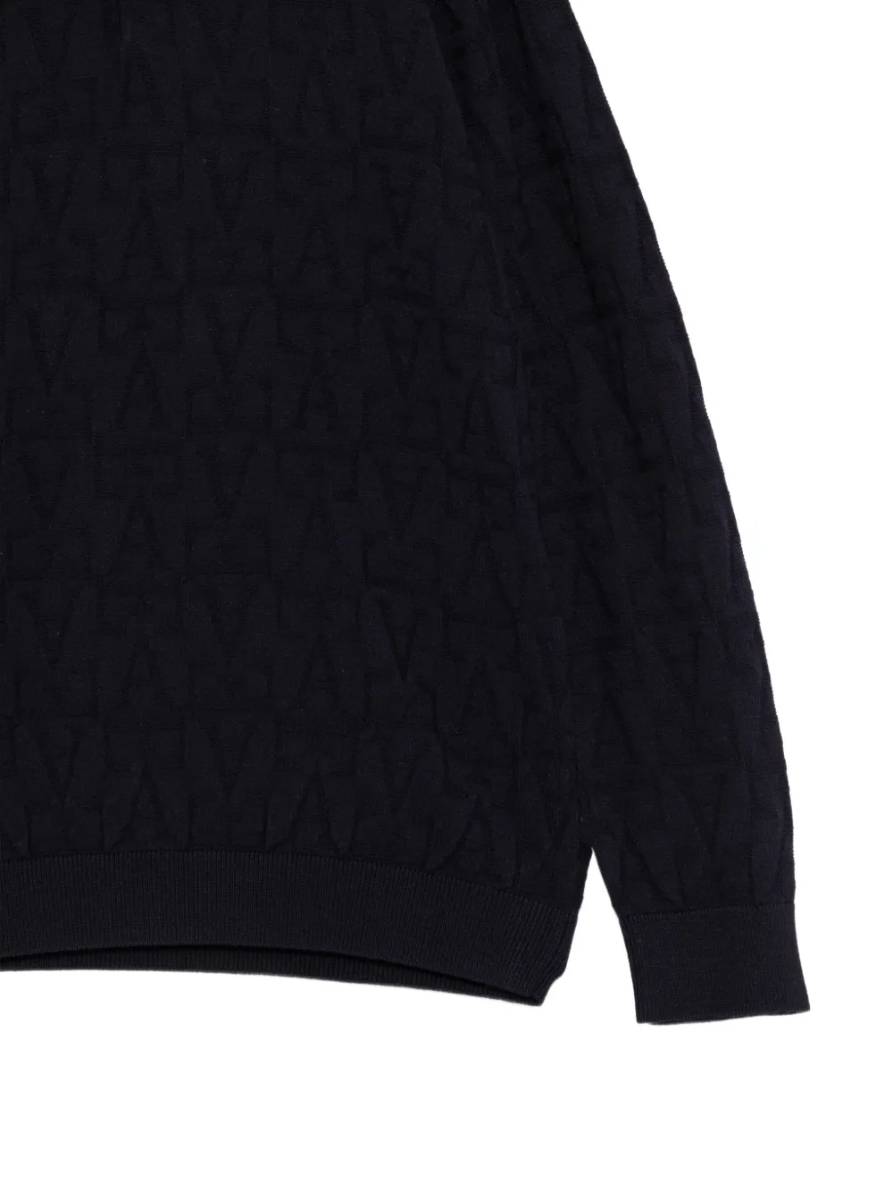 Emporio Armani Kids logo-jacquarded polo Blauw