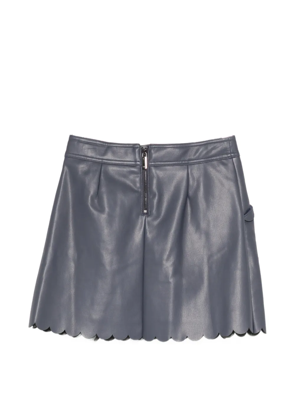Emporio Armani Kids Rok van imitatieleer met gewelfde rand Grijs