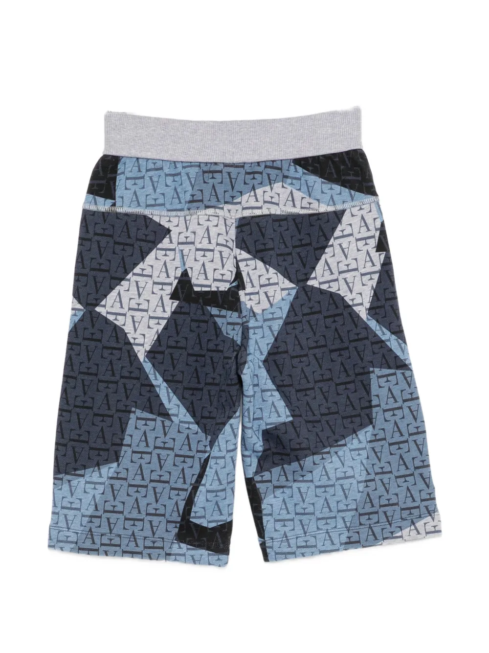 Emporio Armani Kids Shorts met trekkoord en print Blauw