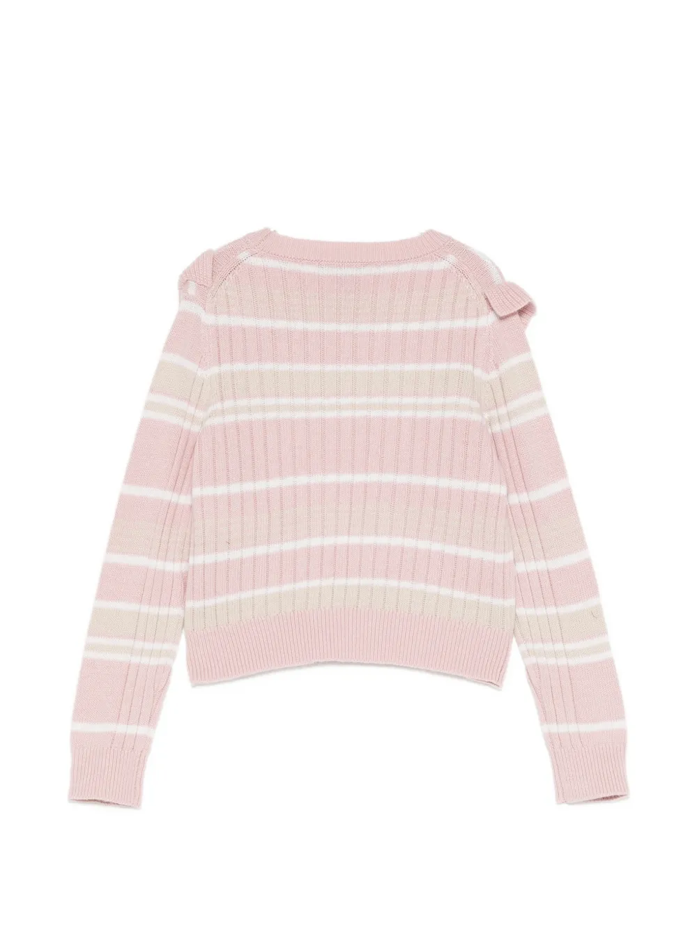 Emporio Armani Kids Trui met ronde hals en ruches Roze