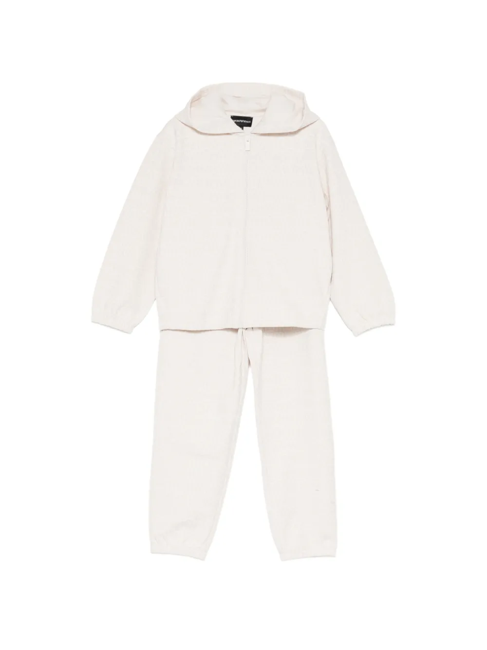 Emporio Armani Kids embossed-logo tracksuit - Toni neutri