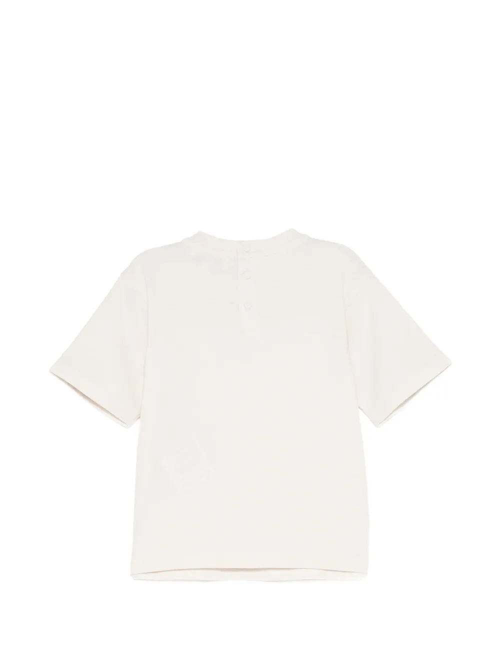 Emporio Armani Kids Katoenen T-shirt met logoprint Beige