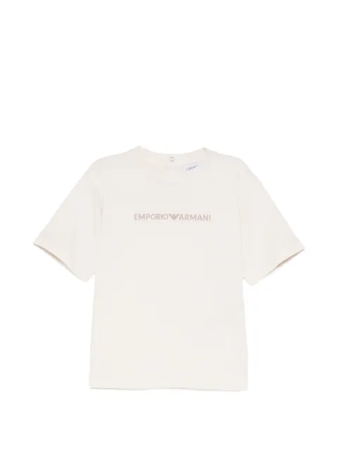 Emporio Armani Kids playera de algodón con logo estampado