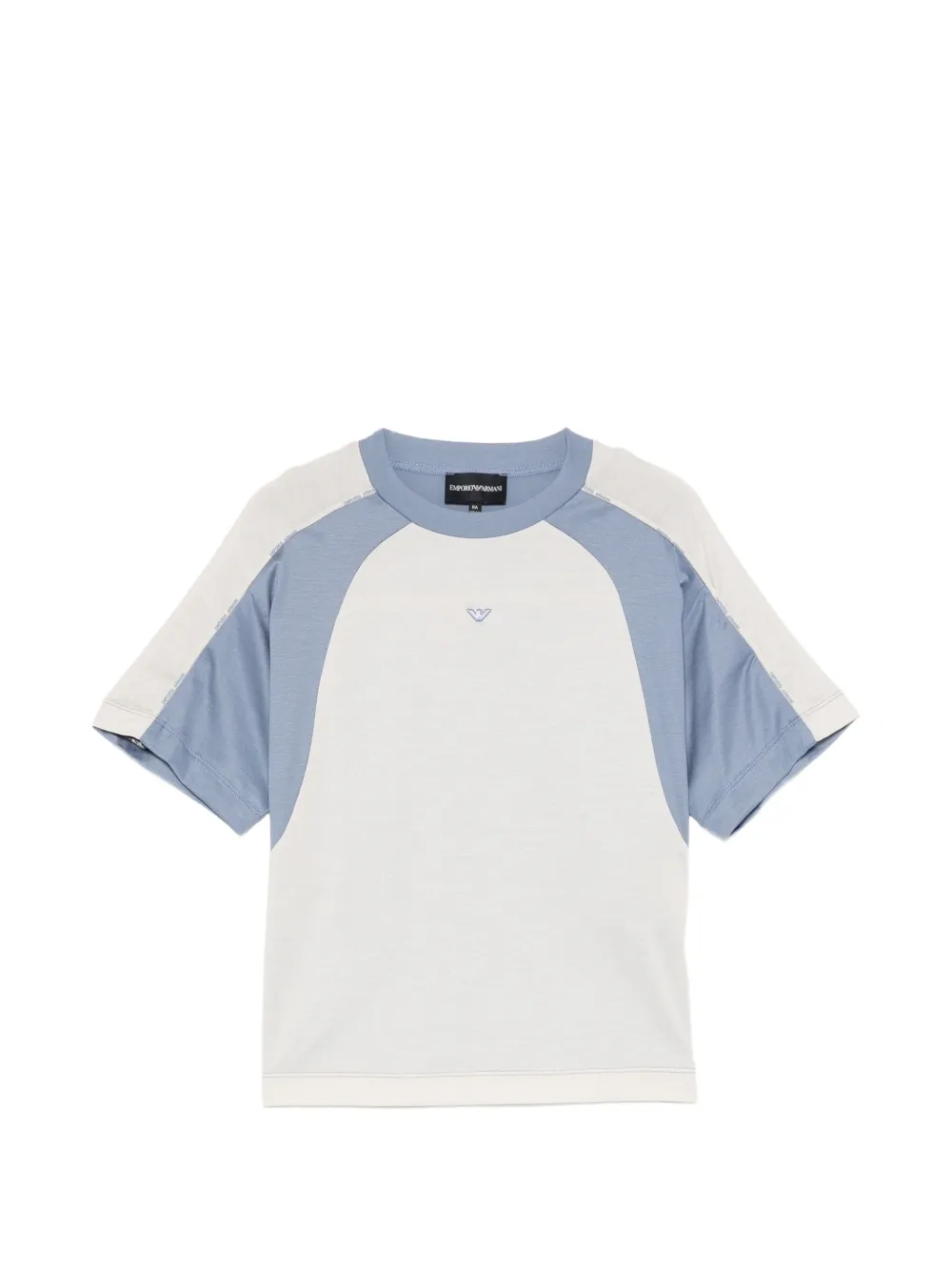 Emporio Armani Kids color block raglan-sleeve T-shirt - Blu