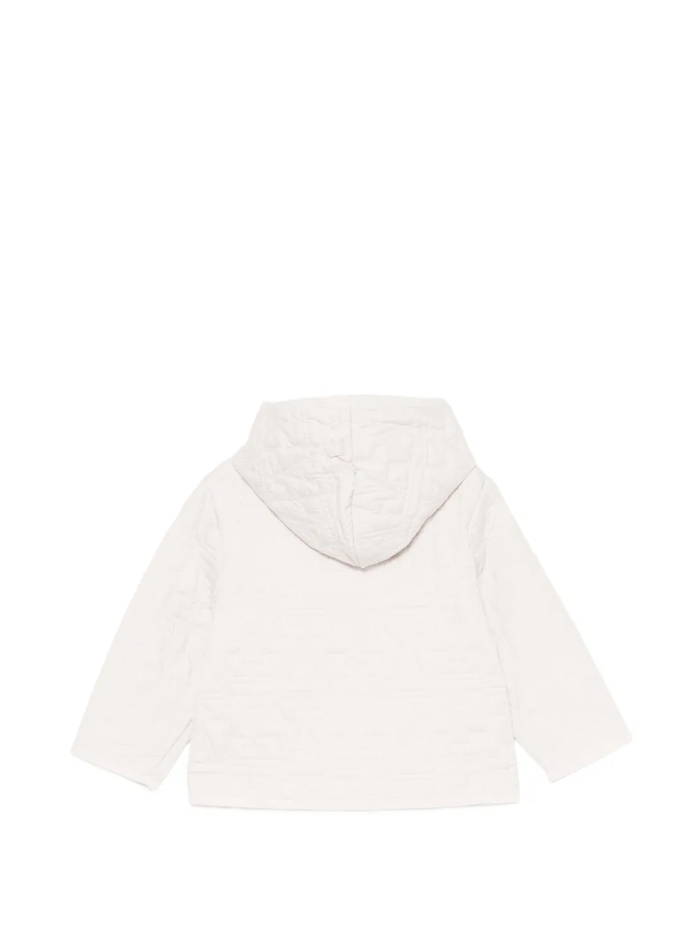 Emporio Armani Kids Gewatteerd jack met capuchon en logo Beige