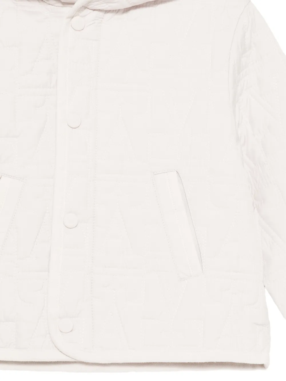 Emporio Armani Kids Gewatteerd jack met capuchon en logo Beige