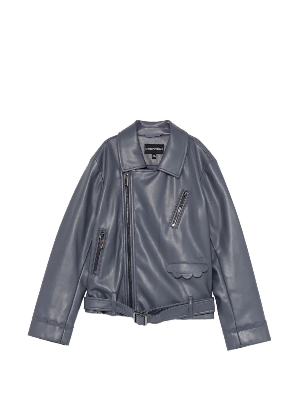 Emporio Armani Kids belted jacket - Grigio