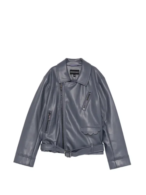 Emporio Armani Kids belted jacket
