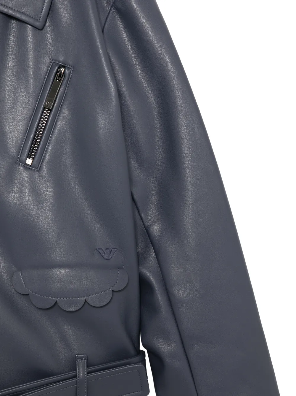 Emporio Armani Kids Jas met riem Grijs