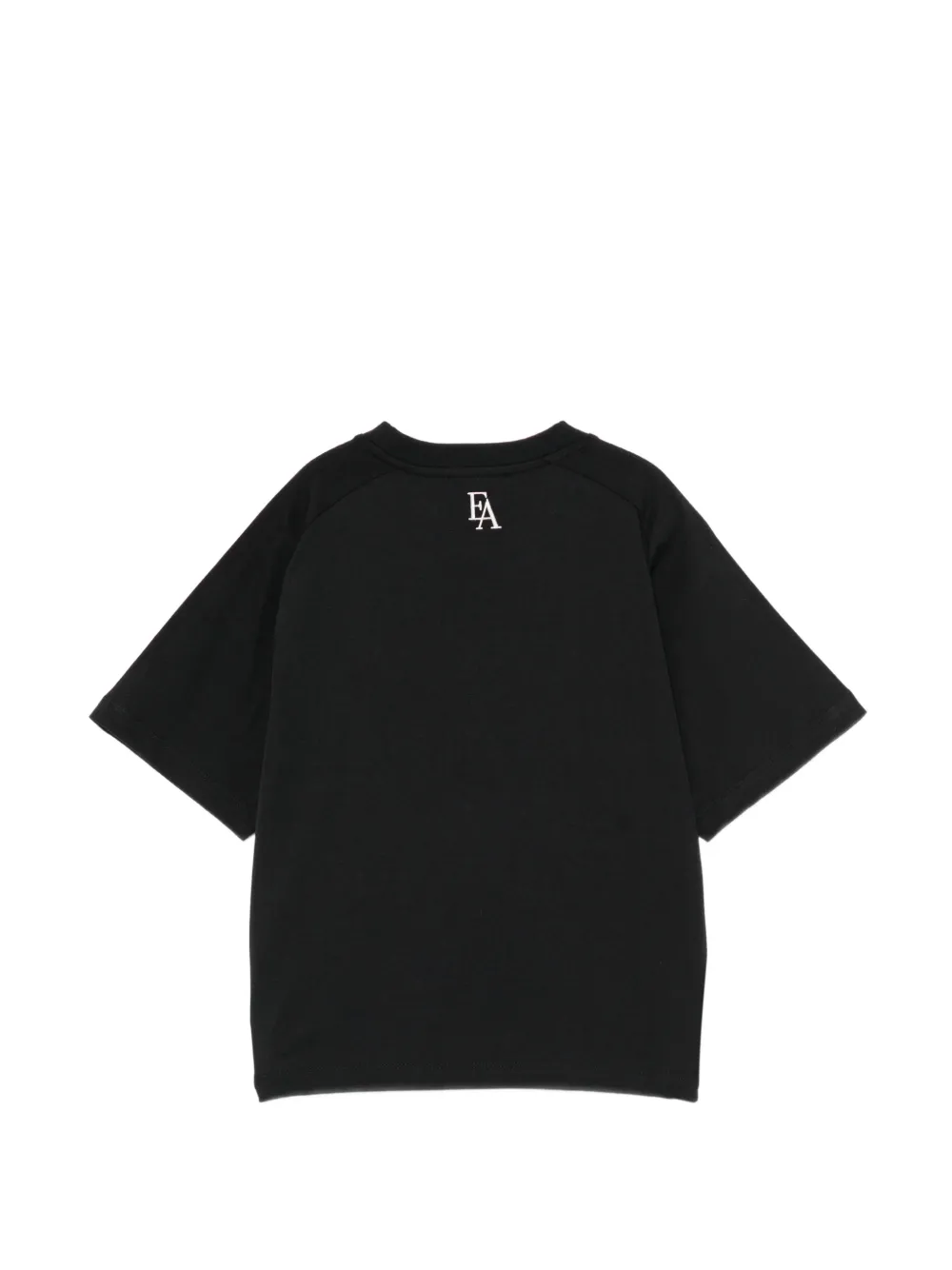 Emporio Armani Kids logo-embroidered T-shirt Blauw