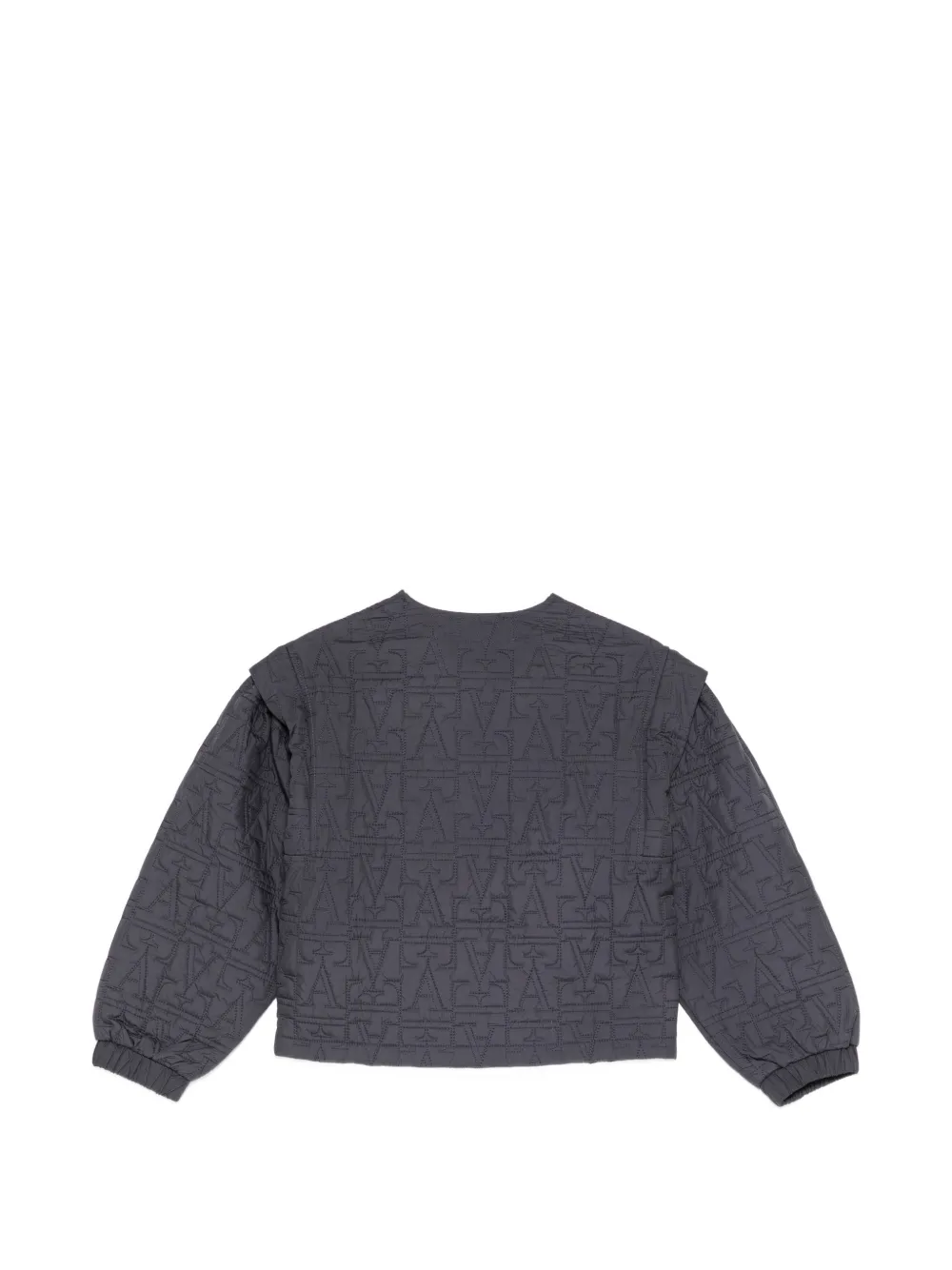 Emporio Armani Kids Kraagloos jack met gewatteerd logo-patroon Grijs