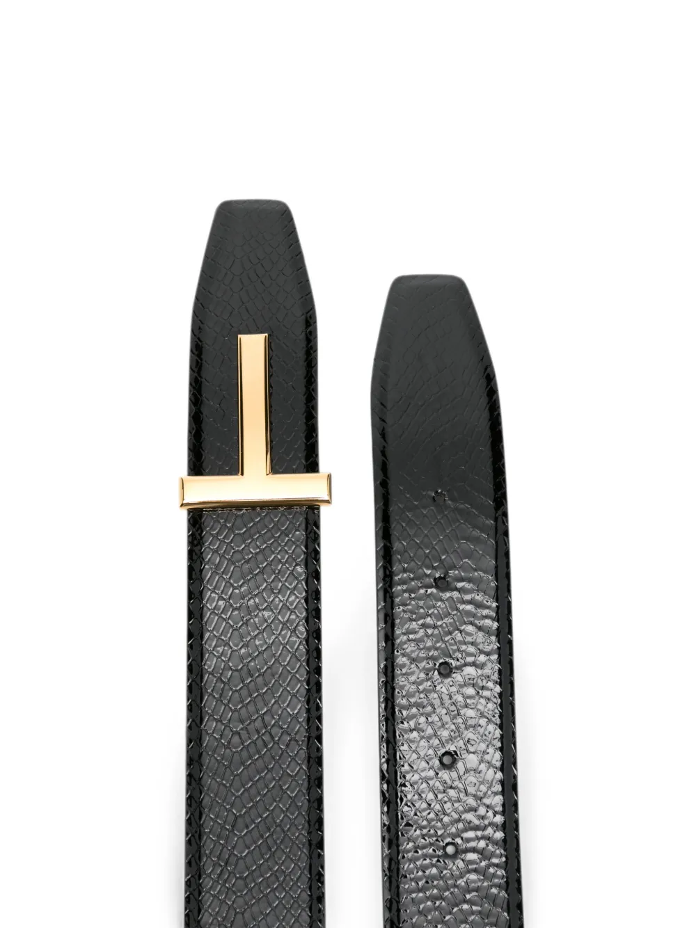 TOM FORD Riem met logogesp Zwart
