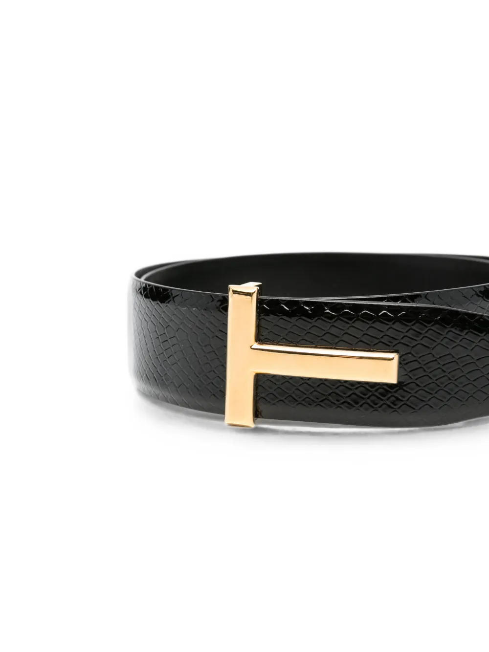 TOM FORD Riem met logogesp Zwart