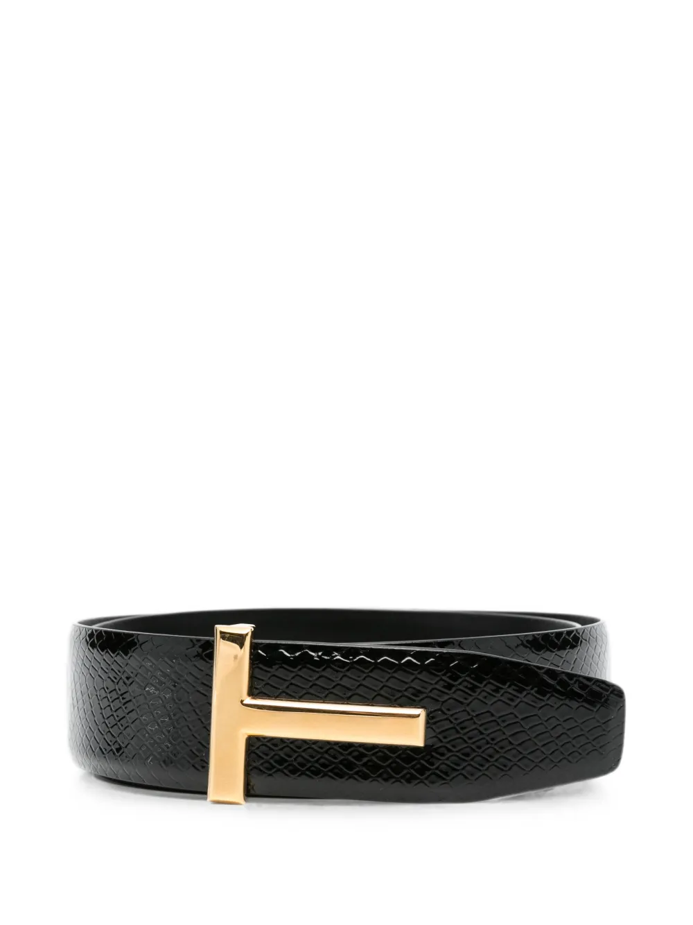 TOM FORD Cintura con fibbia logo - Nero