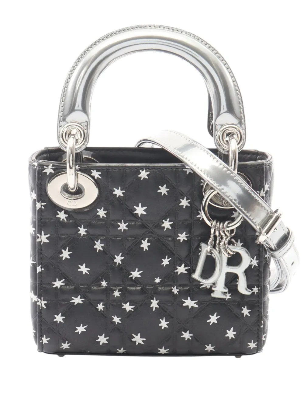 Christian Dior Pre-Owned 2000-2026 Micro Lambskin Cannage Stars Lady Dior handbag - Schwarz