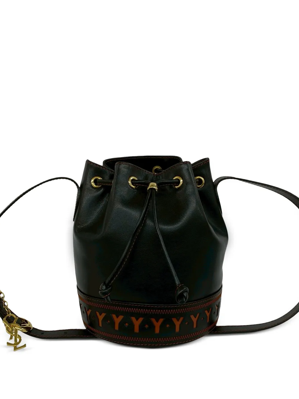 Saint Laurent Pre-Owned 1980-1990 Leather bucket bag - Nero