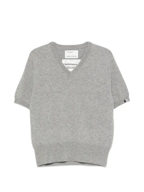 extreme cashmere Martina V-neck short-sleeve sweater