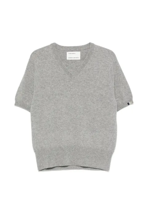 extreme cashmere Martina V-neck short-sleeve sweater