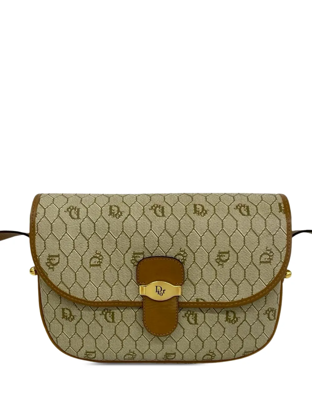 Christian Dior Pre-Owned 20th Century Honeycomb Coated Canvas crossbody bag - Nude