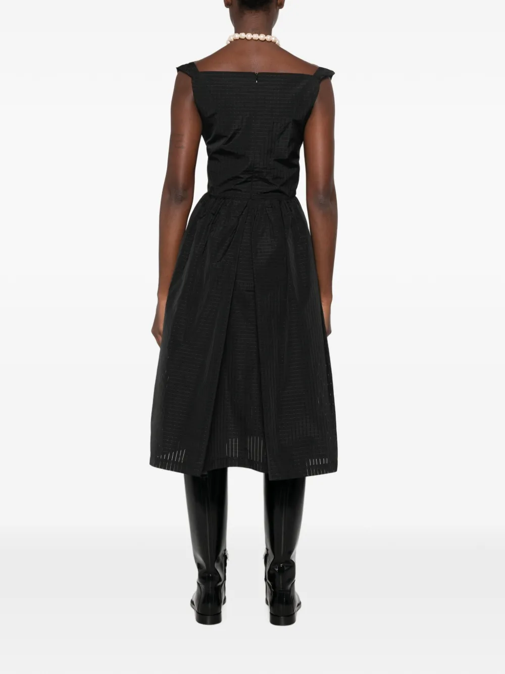 Vivienne Westwood Geruite jurk in korset-stijl Zwart